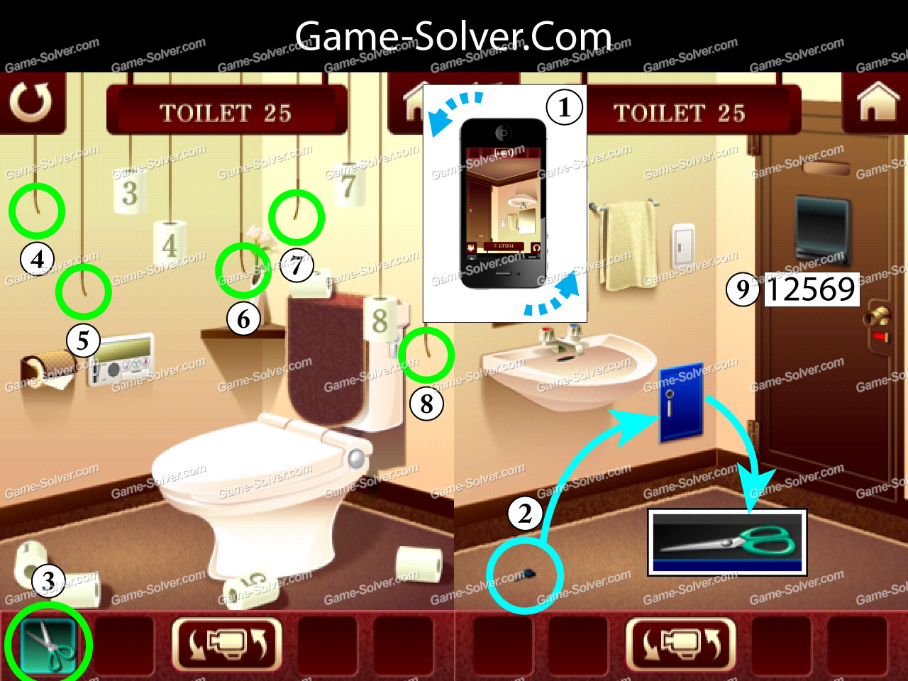 100 Toilets Level 25 • Game Solver