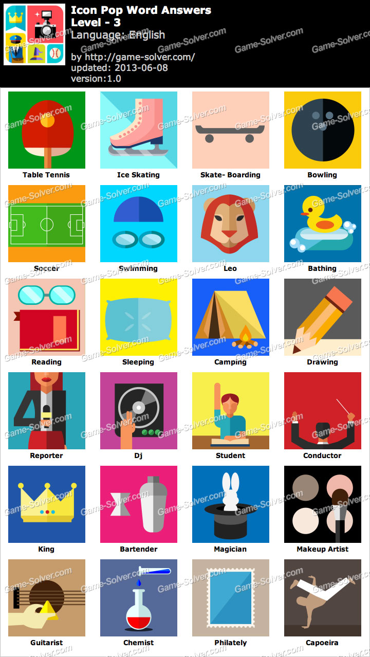 Icon Pop Word Level 3 Game Solver