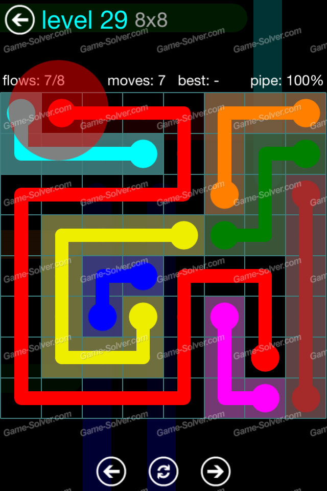 Flow Blue Pack 8x8 Level 29 Game Solver