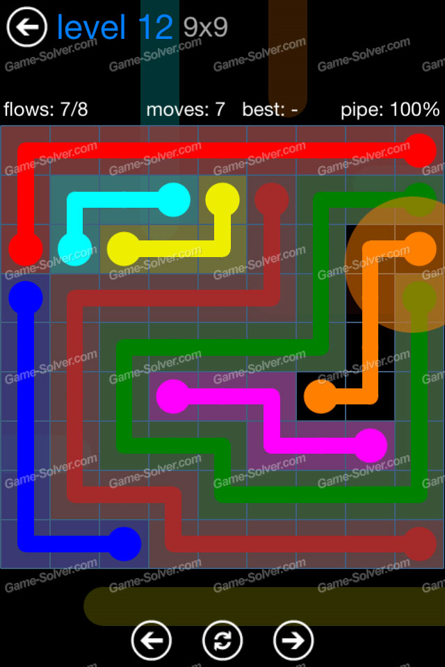 Flow Bonus Pack 9x9 Level 12 Game Solver