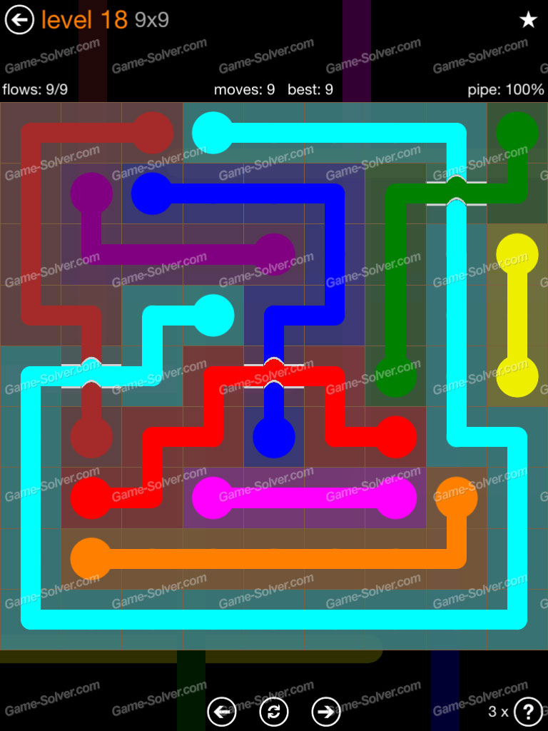 Flow free bridges pack 9x9 level 4 - downholden