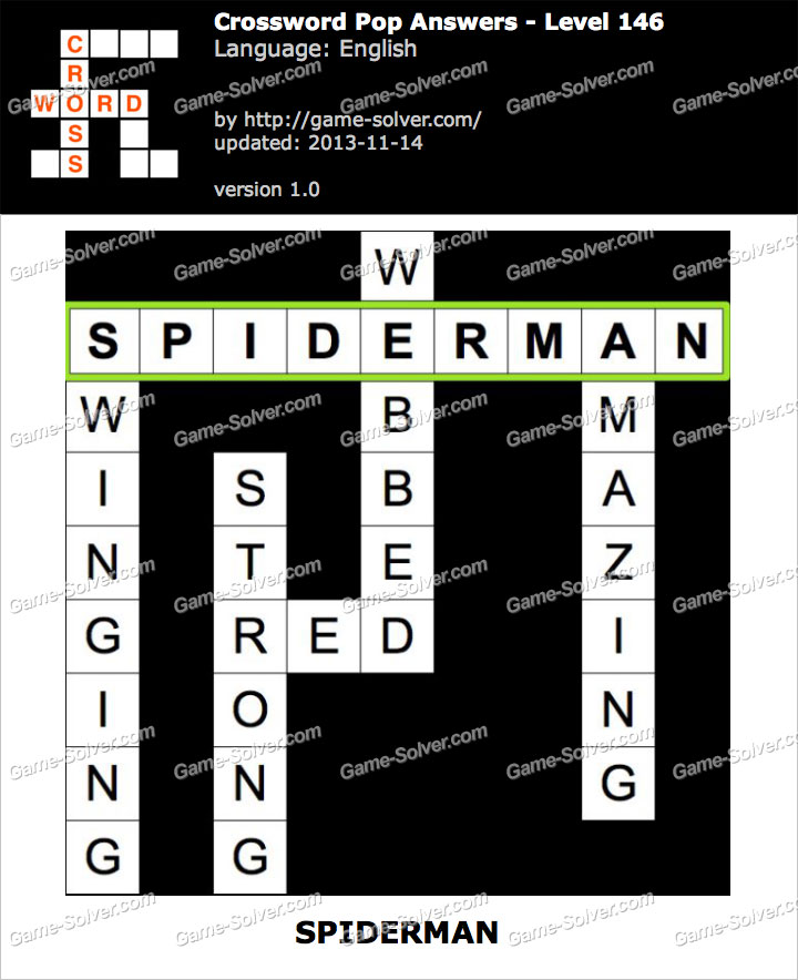 Crossword Pop Level 146 • Game Solver