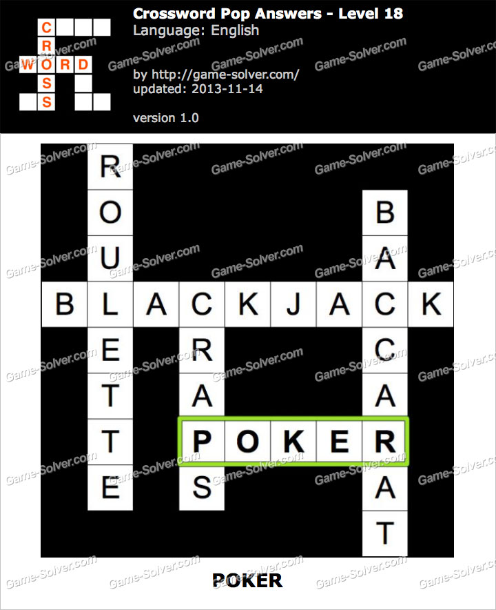 Crossword Pop Level 18 • Game Solver