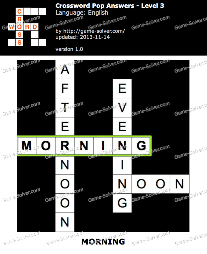 Crossword Pop Level 3 • Game Solver