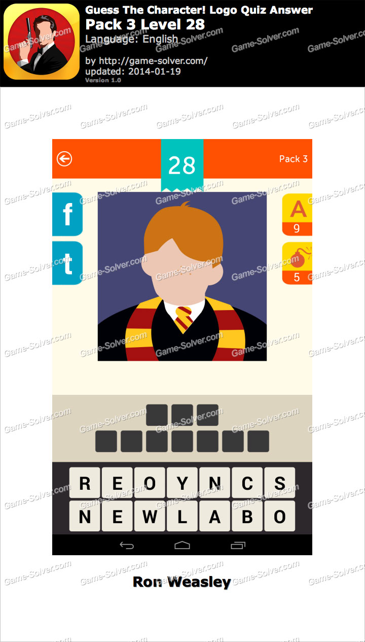 Guess The Character Logo Quiz Pack 3 Level 28 Game Solver