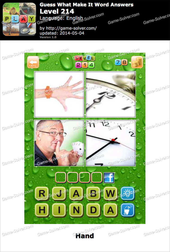 Guess What Make It Word Level 214 • Game Solver