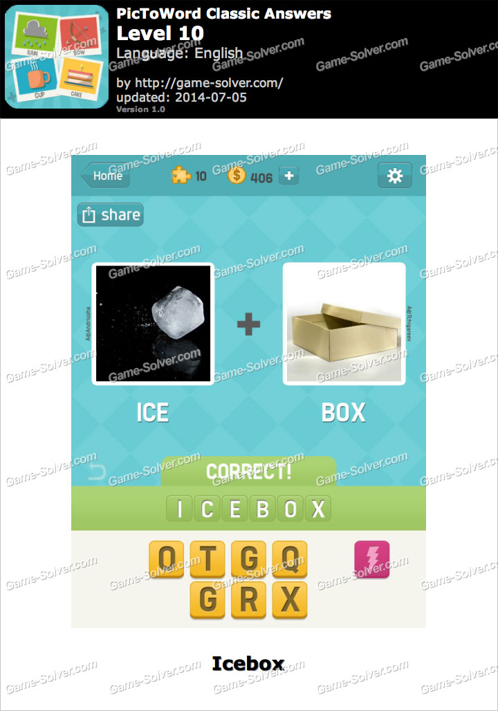 PicToWord Classic Level 10 • Game Solver