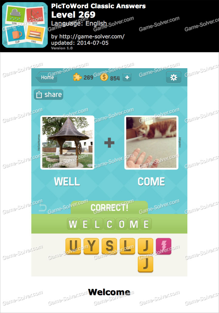 PicToWord Classic Level 269 Game Solver