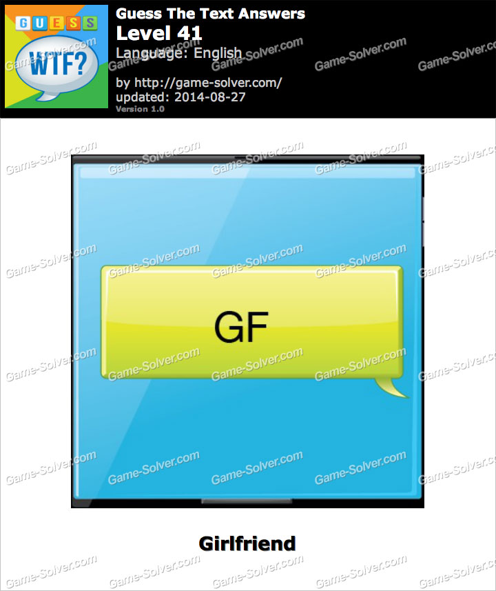What does GF mean ? • Game Solver