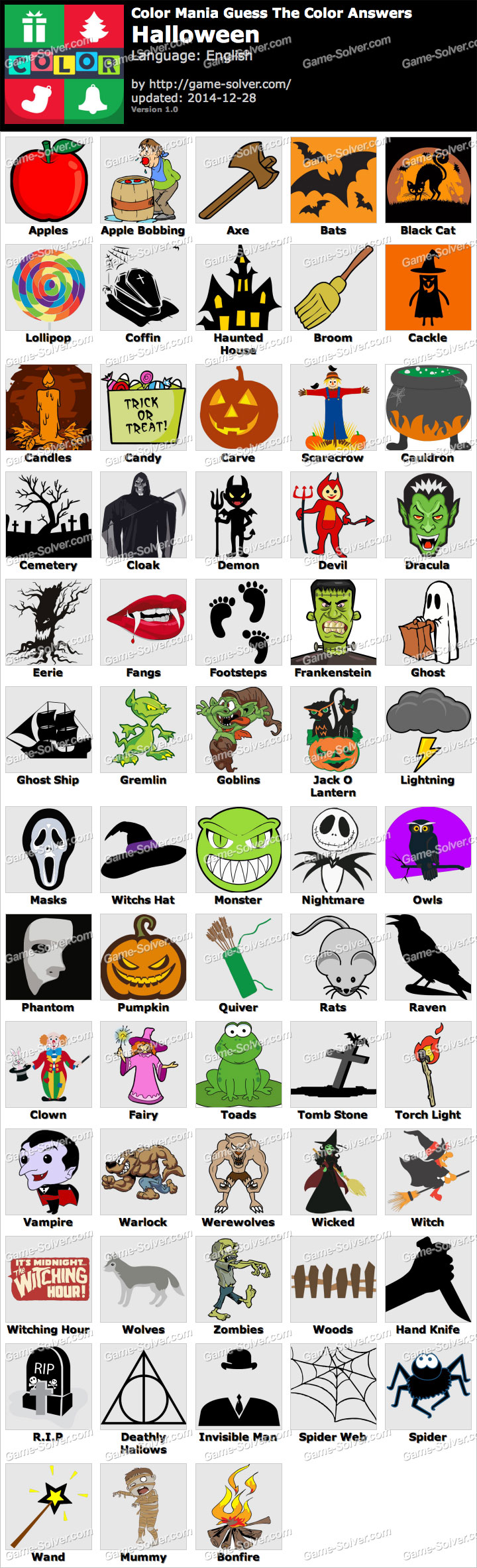 Color Mania Guess The Color Halloween Game Solver