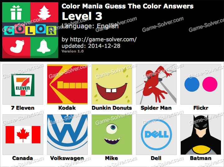 Color Mania Guess The Color Level 3 Game Solver