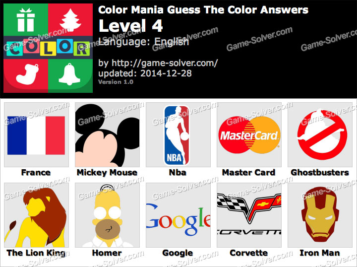 Color Mania Guess The Color Level 4 Game Solver