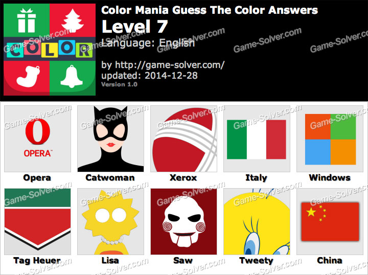 Color Mania Guess The Color Level 7 Game Solver