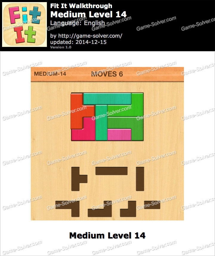 Fit It Medium Level 14 Game Solver