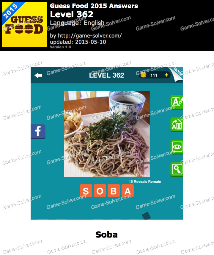 Guess Food 2015 Level 362 • Game Solver