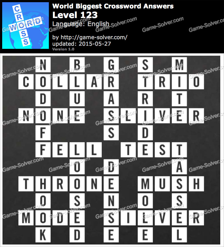 Worlds Biggest Crossword Level 123 Game Solver