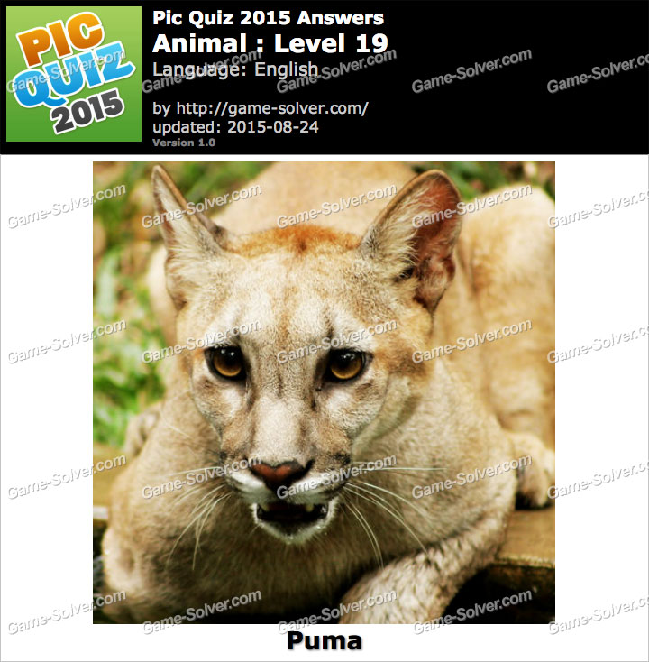 Pic Quiz 2015 Animal Level 19 • Game Solver