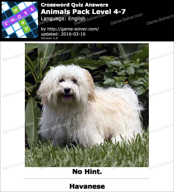 Crossword Quiz Animals Level 7 Animals Viral