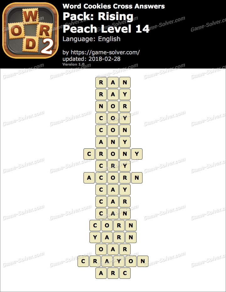 Word Cookies Cross RisingPeach Level 14 Answers