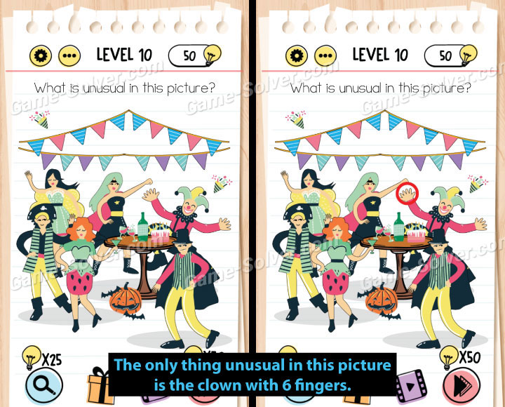 Brain Test Level 10 Answers • Game Solver