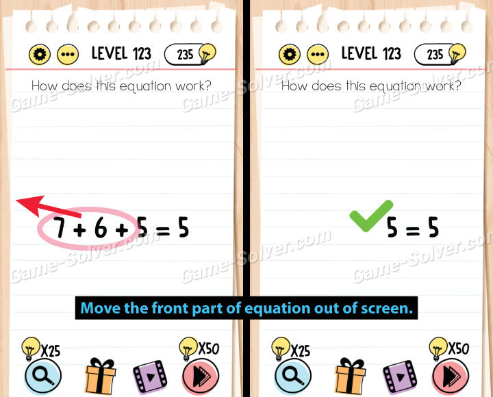 Brain Test Level 123 Answers • Game Solver