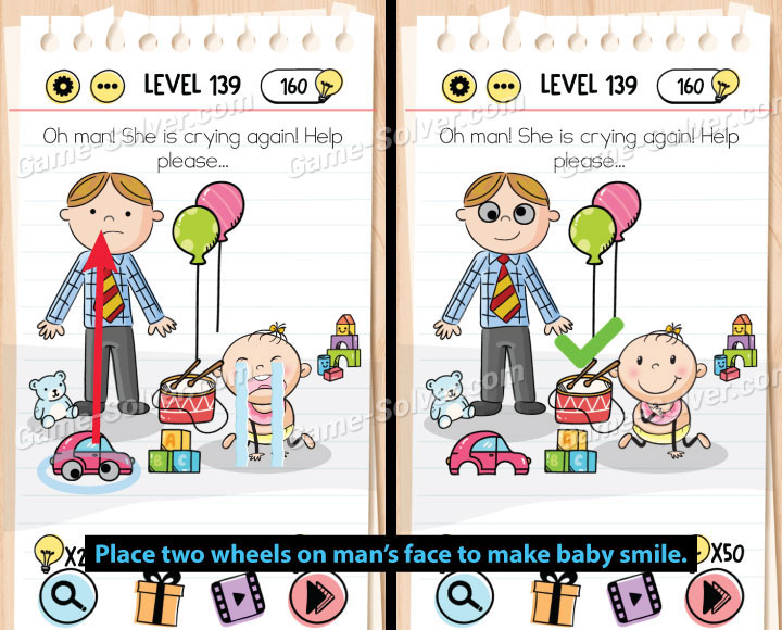 Brain Test Level 139 Answers • Game Solver