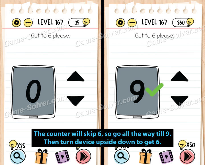 Brain Test Level 167 Answers • Game Solver