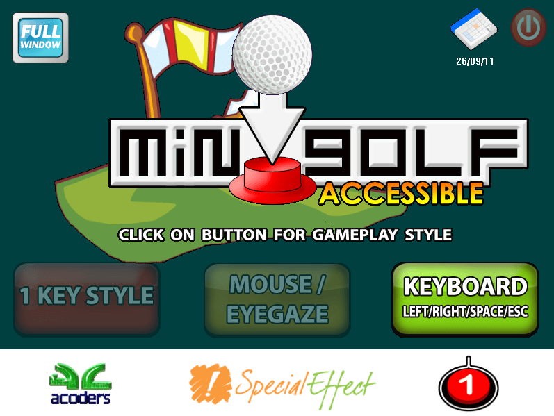 Game accessibility guidelines Minigolf Accessible control options