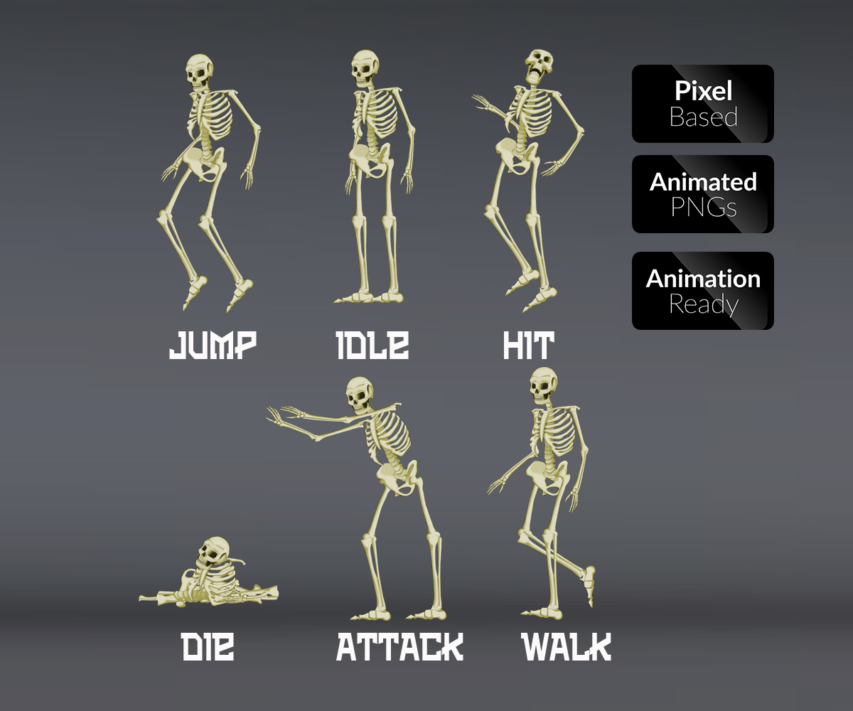 Skeleton Royalty Free Game Art Game Art Partners