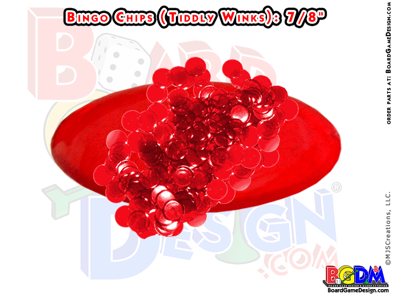 BINGO CHIPS (TIDDLYWINKS) 7/8″ Game Board Design
