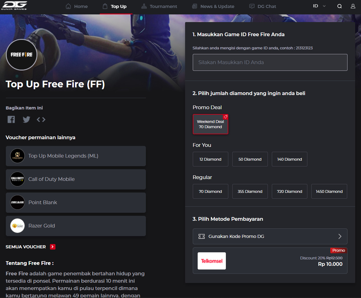24+ New Hack Dunia Game Top Up Membership Free Fire GEHACK
