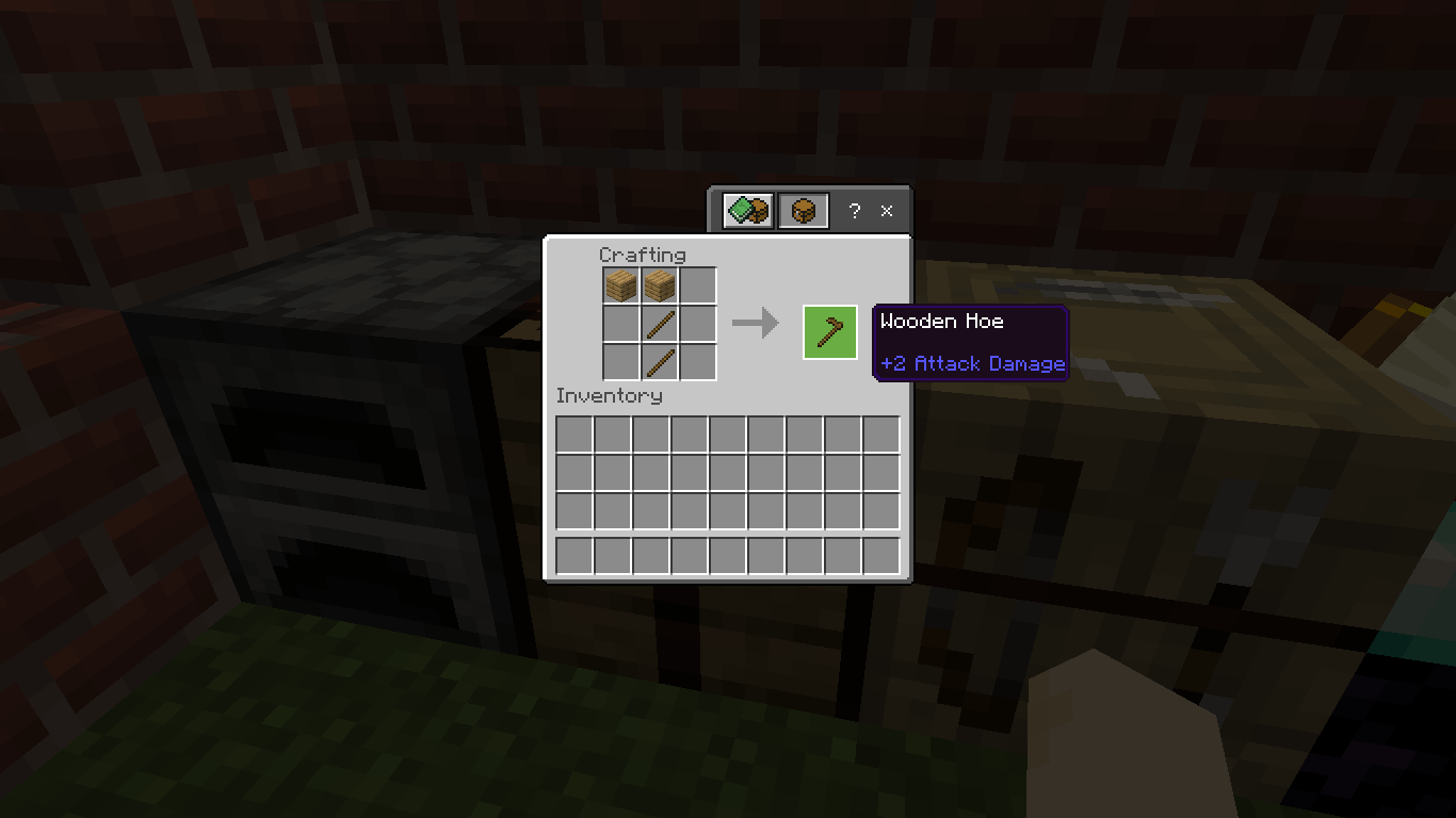 Cara Membuat Wooden Hoe di Minecraft Gamedaim