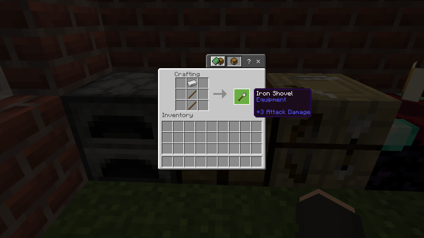 Cara Membuat Iron Shovel di Minecraft Gamedaim