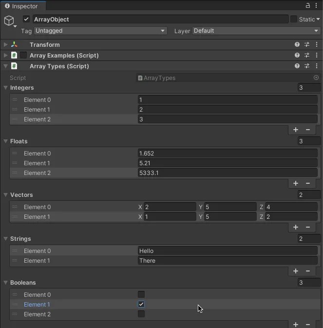 How to use Arrays in Unity Game Dev Beginner