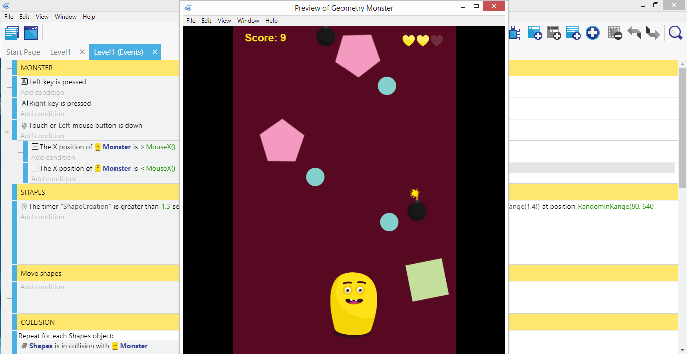 GDevelop tutorial Gamedev.js