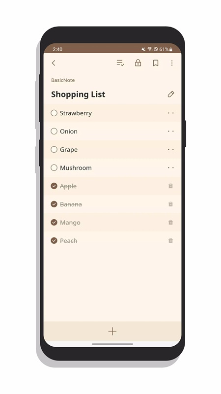 Create and track to-do lists in BasicNote MOD APK