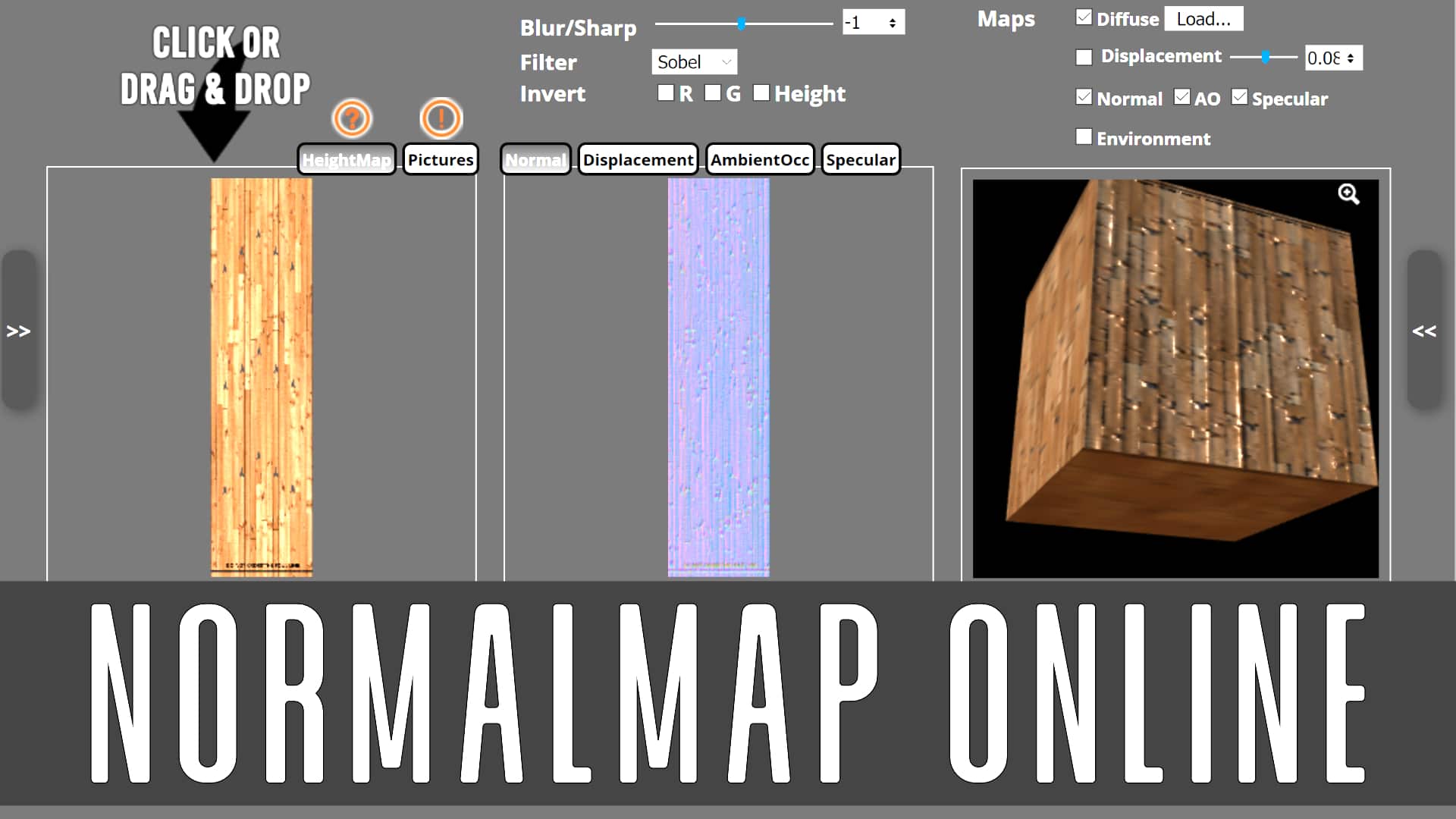 NormalMap & Texture Generator Online