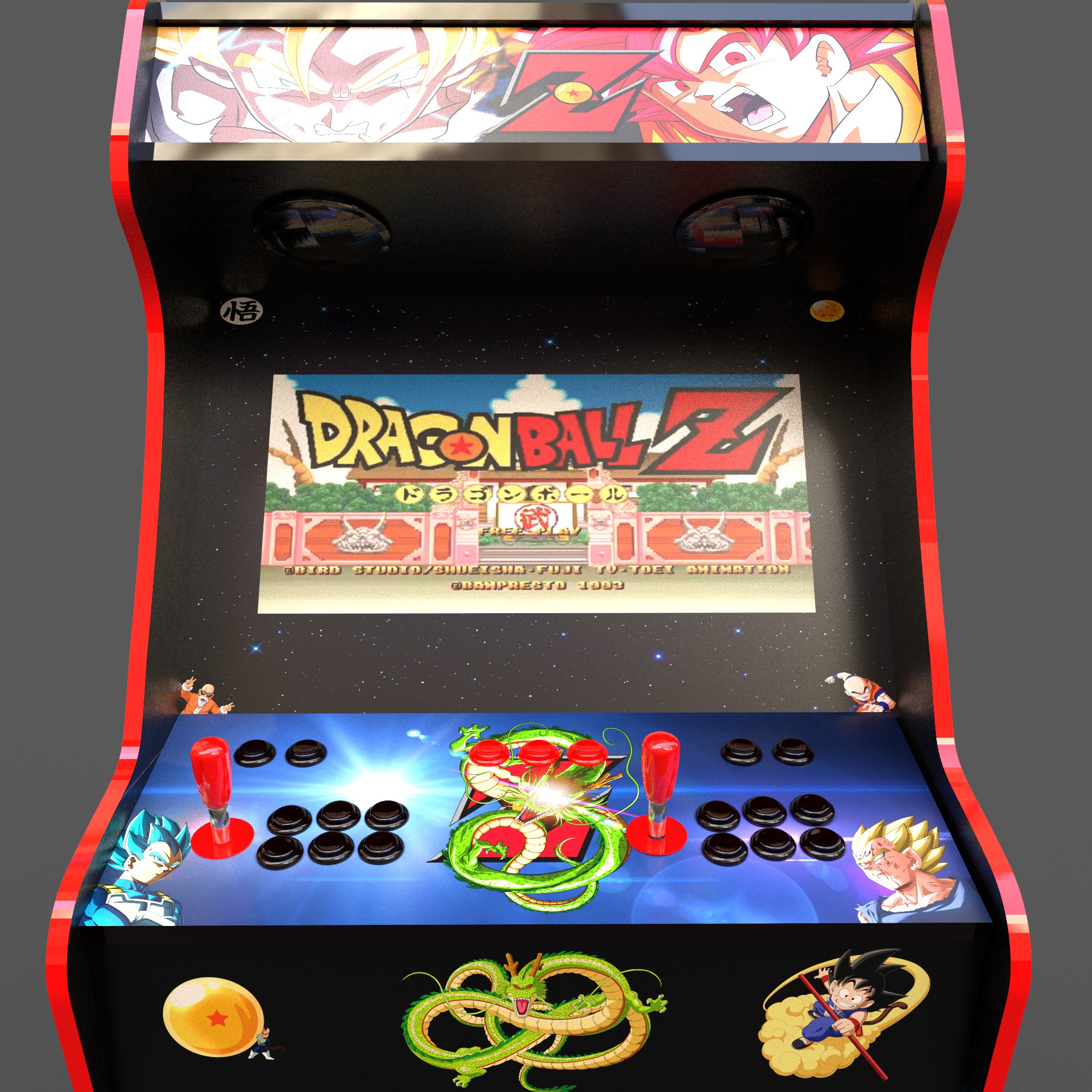 Dragon Ball Z 3/4 Micro Center Arcade Graphics GameOnGrafix