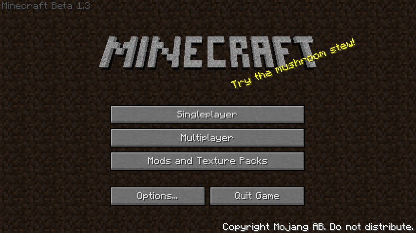 Java Edition Beta 1.3 Official Minecraft Wiki