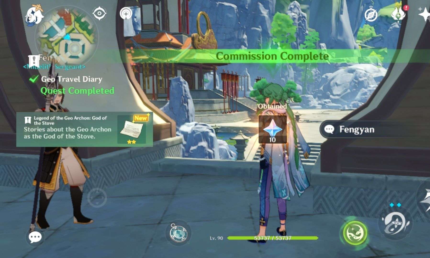 Genshin Impact Geo Travel Diary God of the Stove Quest Guide