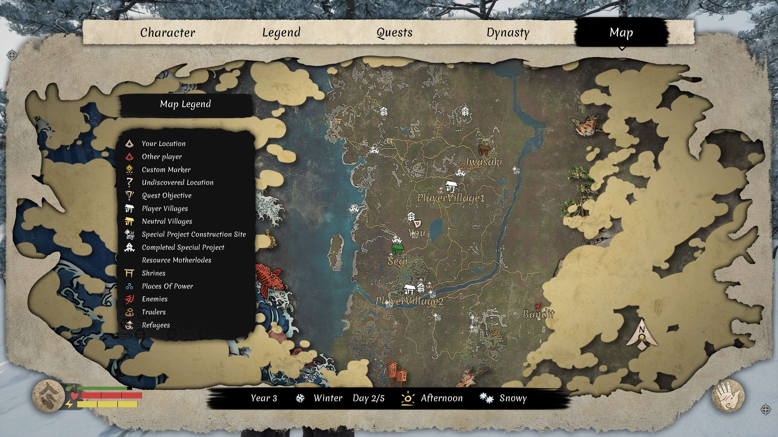 Sengoku Dynasty Major Iron Mine Locations