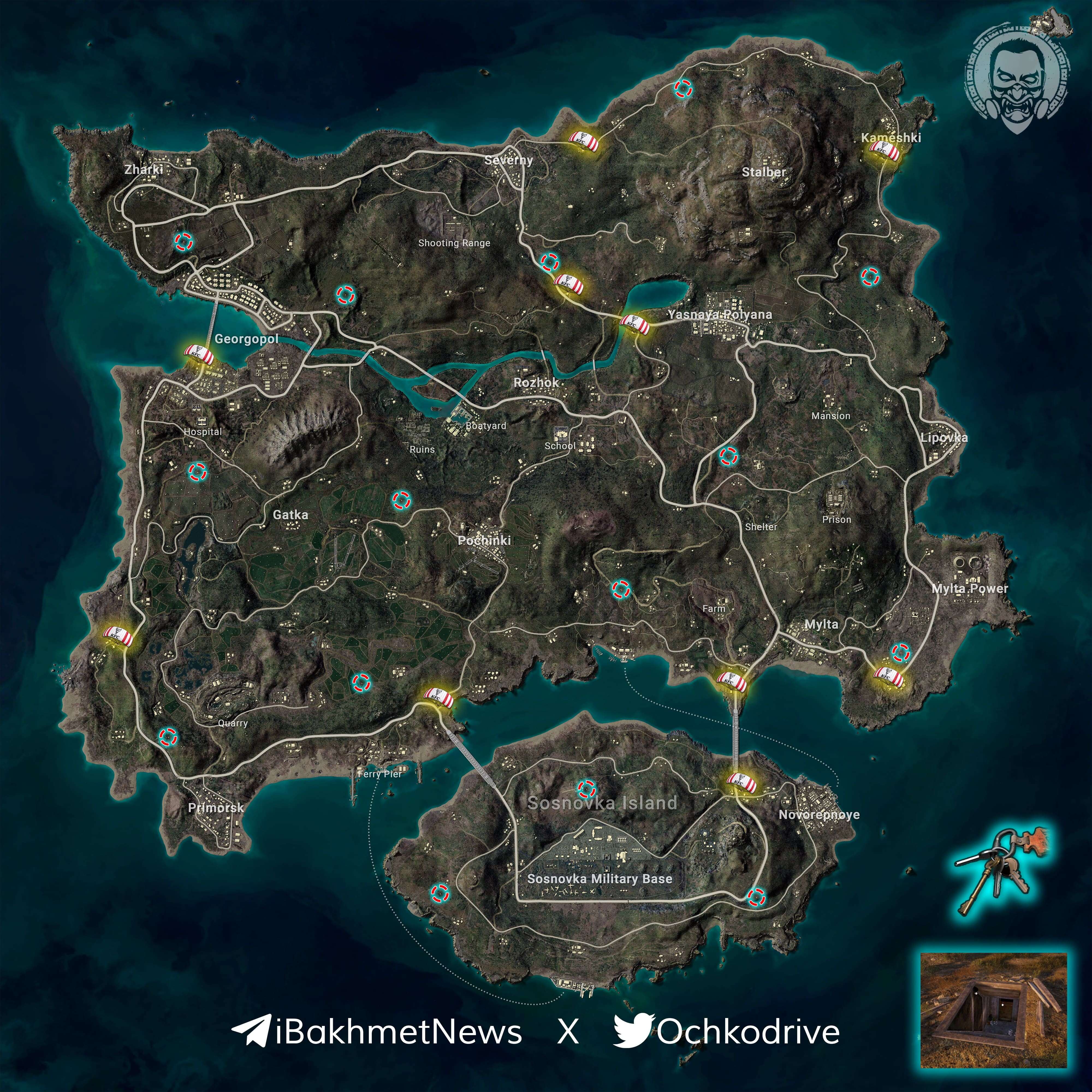 PUBG: BATTLEGROUNDS - Erangel Secret Room Locations (Erangel Map)
