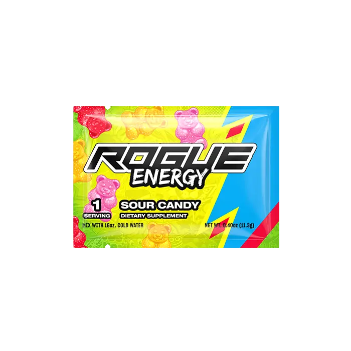 Rogue Energy Sour Candy Sample Get it at Gamerbulk