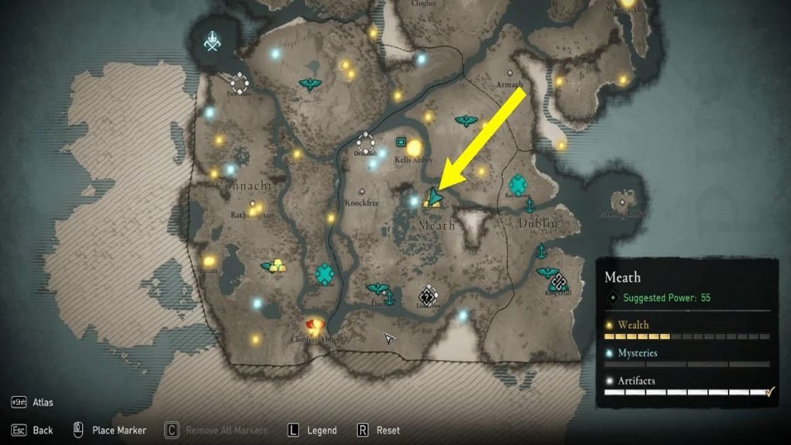 All Wealth Location in Meath AC Valhalla Wrath of the Druids