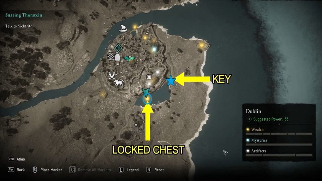 How to Find Key to Unlock Underwater Chest Dublin AC Valhalla