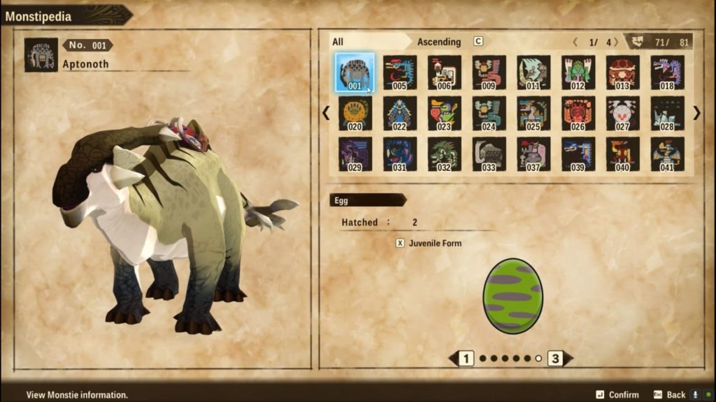 All Monsties/Monsters List And Egg Locations from Monstipedia Monster