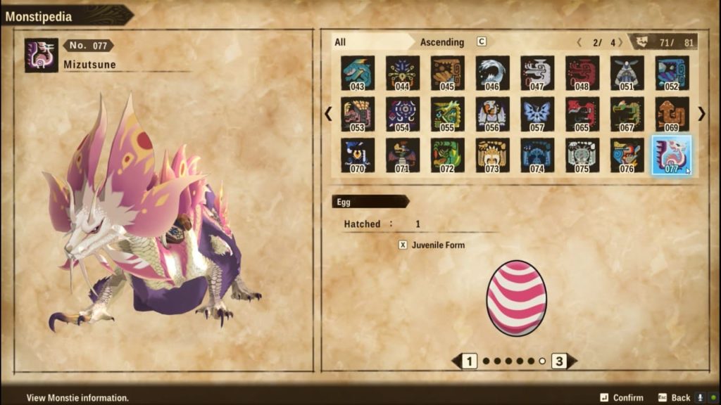 All Monsties/Monsters List And Egg Locations from Monstipedia Monster