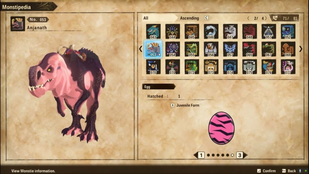 All Monsties/Monsters List And Egg Locations from Monstipedia Monster