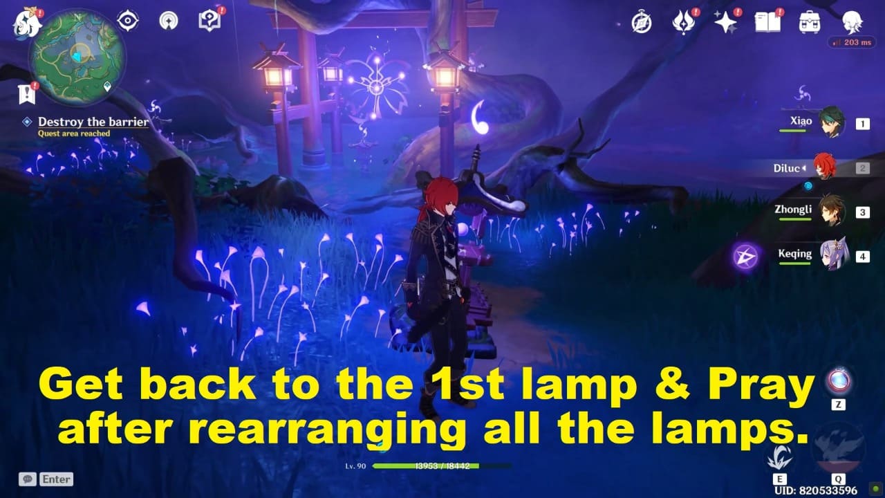 Sacrificial Offering Destroy the Barrier Shrine Puzzle Genshin Impact 2.0 (World Quest Guide)