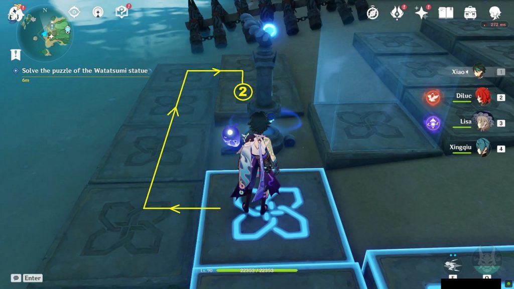 Watatsumi Statue Puzzle Solitary Sea Beast World Quest Genshin